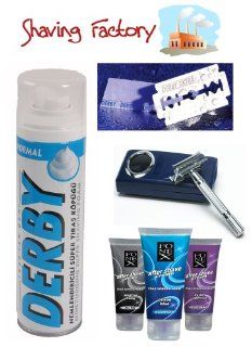 Shaving Factory Shaving Set (Derby Extra, Derby Foam, Fonex AS Cream, SF Razor) Health & Personal Care