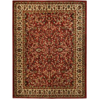 Pasha Collection Traditional Floral Garden Red 53 X 611 Area Rug