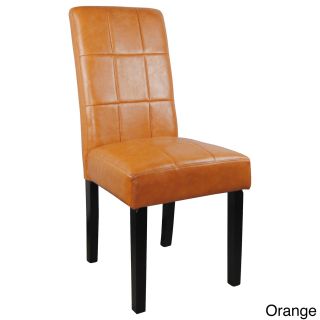 Faux Leather Parson Chairs (set Of 2)