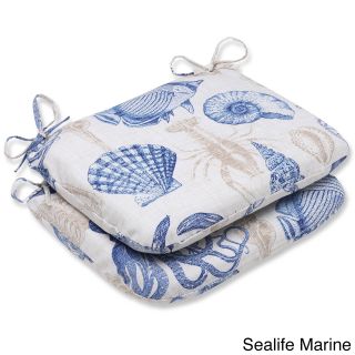 Pillow Perfect Sealife Rounded Corners Outdoor Seat Cushion (set Of 2)