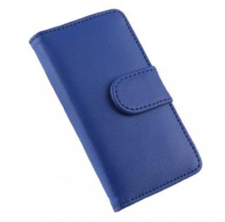 FJX Luxury Magnetic Flip Wallet Style PU Leather Case for Apple iPhone 5 5th 5G (Blue) Cell Phones & Accessories
