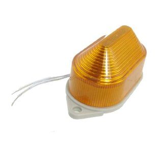 24V AC/DC Wired Yellow LED Miniature Signal Light Flash Warning Lamp Automotive