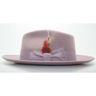 Ferrecci Ferrecci Mens Lavender Fedora Hat Other Size S