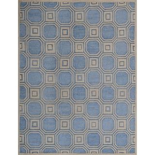 Safavieh Handmade Precious Mist Blue Polyester Rug (89 X 12)