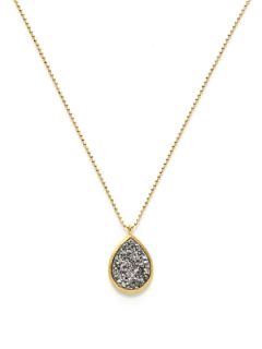 Druzy Teardrop Pendant Necklace by Mary Louise Designs