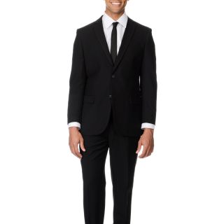 Circola Moda Mens Modern Fit Black Notch Lapel Suit