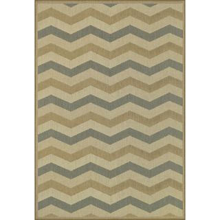 Biscayne Beige/ Blue Indoor Outdoor Rug (710 X 109)