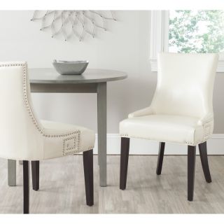 Gretchen Flat Cream Bi cast Leather Side Chair (set Of 2)