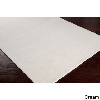 Surya Carpet, Inc. Hand loomed Jasper Solid Casual Area Rug (76 X 96) Beige Size 76 x 96