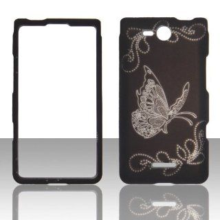 2D White Butterfly LG Lucid 4G LTE VS840 Verizon Case Cover Phone Snap on Cover Cases Faceplates Cell Phones & Accessories