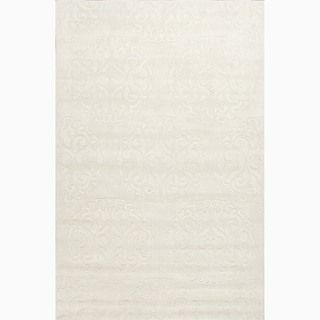 Handmade Ivory/ White Wool Te X Tured Rug (5 X 8)
