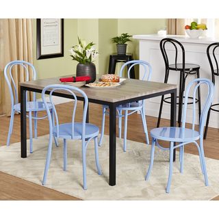 Tms Vintage Inspire Grey/ Blue 5 piece Dining Set Blue Size 5 Piece Sets