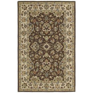 Hand tufted Lawrence Brown Kashan Wool Rug (20 X 30)