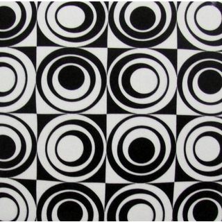 Black/ White Circle Square Modern Ceramic Wall Tiles (pack Of 20)