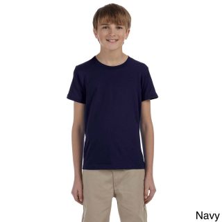 Canvas Youth Boys Jersey Short sleeve T shirt Navy Size L (14 16)