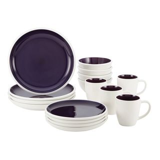 Rachael Ray Rise Purple Stoneware 16 piece Dinnerware Set