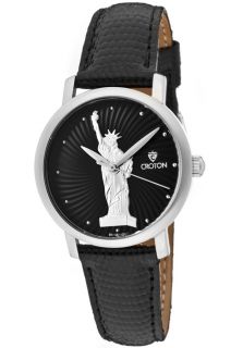 Croton CN207286SLLB  Watches,Womens Limited Edition Patriot Series Black Dial Black Leather, Casual Croton Quartz Watches