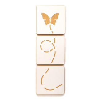 Sprout Butterfly Flying 3 Tile Graphic Art Set ATL3001 FLY WHT