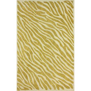 Nuloom Handmade Cotton/ Wool Modern Zebra Skin Gold Rug (5 X 8)