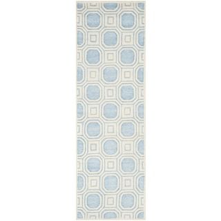 Safavieh Handmade Precious Mist Blue Polyester/ Wool Rug (26 X 8)
