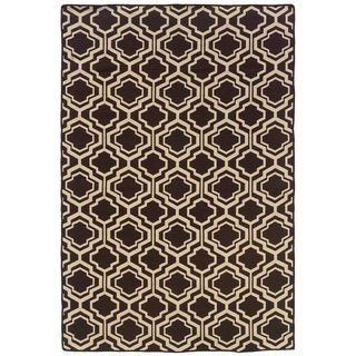 Foundation Collection Brown Monoco Reversible Rug (5 X 8)