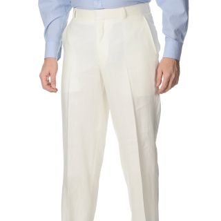 Henry Grethel Mens Oyster Linen Flat front Pants (38r)