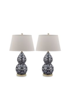 Cross Hatch Double Gourd Table Lamps (Set of 2) by Safavieh