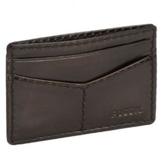 Fossil Carson Slim Card Case Black   Fossil Mens Wallets at  Mens Clothing store