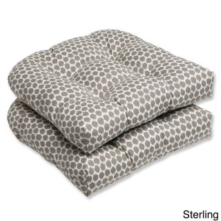 Pillow Perfect Seeing Spots Wicker Seat Outdoor Cushions (set Of 2)