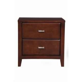 Alpine Furniture American Lifestyle Carrington 2 Drawer Nightstand Brown Size 2 drawer