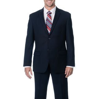 San Malone Caravelli Mens Slim Fit Navy 2 button Suit Navy Size 40S
