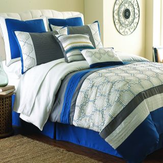 Lydia Embroidered 8 piece Comforter Set