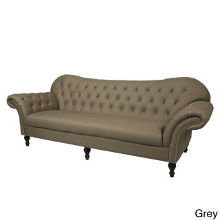 Yaba Linen Tufted 3 seat Traditonal Sofa