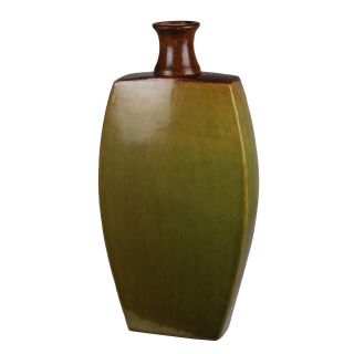Privilege Large Drip Green Ceramic Vase