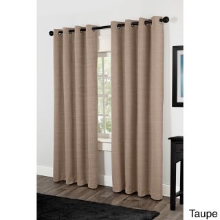 Amalgamated Textiles Inc. Raw Silk Thermal Insulated Grommet Top 84 Inch Curtain Panel Pair Natural Size 54 x 84