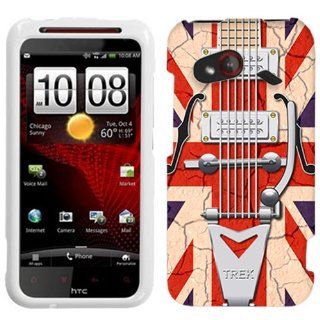 HTC Incredible 4G LTE Retro Vintage Electric Guitar with Ragged Union Jack Flag Phone Case Cover Cell Phones & Accessories