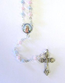 Holy Rosary with Pink and Blue Beads Unknown Baby