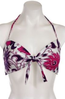 Milly Cabana Women's Sagaponnack Grape Halter Bikini Top, Large