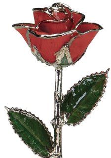 Real Rose Dipped in Platinum (Red)   Artificial Flowers