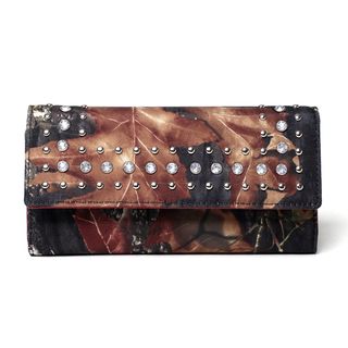 Mossy Oak Rhinestone Studded Camouflage Checkbook Wallet