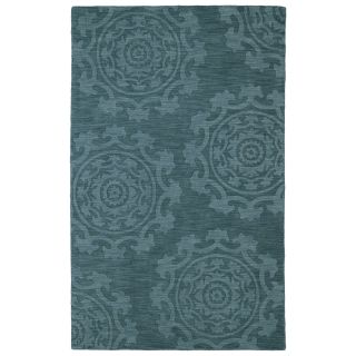 Trends Suzani Turquoise Wool Rug (50 X 80)