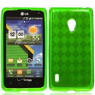 [K@K] PREMIUM LG VS870 CRYSTAL SKIN NEON GREEN Cell Phones & Accessories