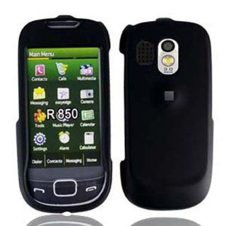 Samsung Caliber / R850 / 860 Rubberized Protective Hard Case   Black Cell Phones & Accessories