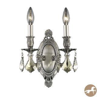 Christopher Knight Home Aubonne Royal Cut Crystal And Pewter 2 light Wall Sconce