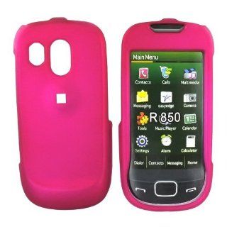 For Samsung Caliber R850 Rubberized Hard Case Rose Pink Cell Phones & Accessories