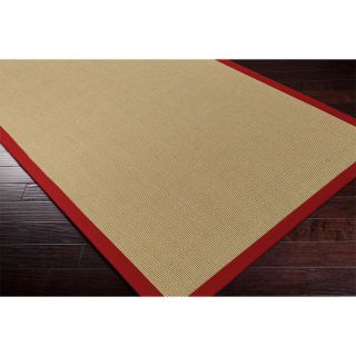 Surya Carpet, Inc Hand woven Contra Casual Bordered Area Rug (9 X 12) Red Size 9 x 12