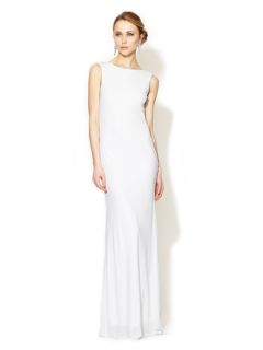 Jersey Beaded Cowl Back Gown by Badgley Mischka Collection