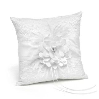 Hortense B. Hewitt Square White Ring Pillow
