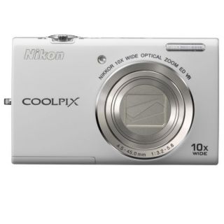 Nikon Coolpix S6200 Digital Camera White (16MP, 10x Optical Zoom) 2.7 Inch LCD Refurbished      Electronics