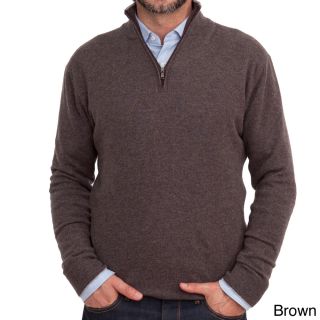 Luigi Baldo Luigi Baldo Italian Made Mens Cashmere 1/4 Zip Sweater Grey Size M